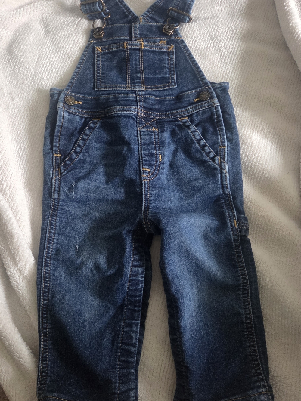 Baby Gap 1969 Dark Blue Denim Overalls with Bib Pocket